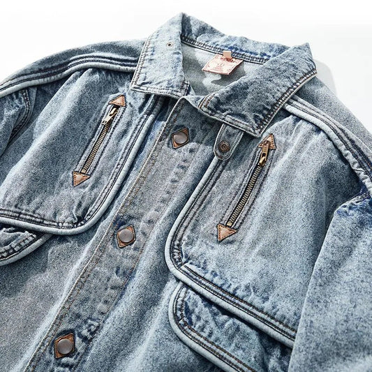 Donald | Fashionable vintage denim jacket for men
