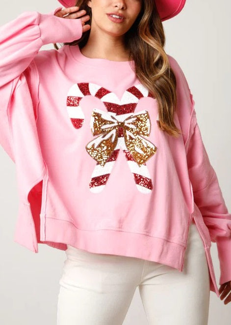 Livia™ - Sparkling Candy Cane Sweater