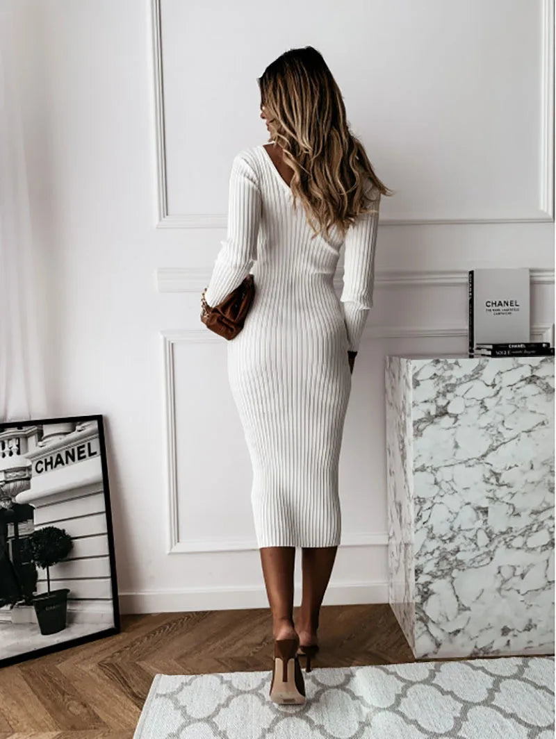 Onni | Women's ribbed knitted dress