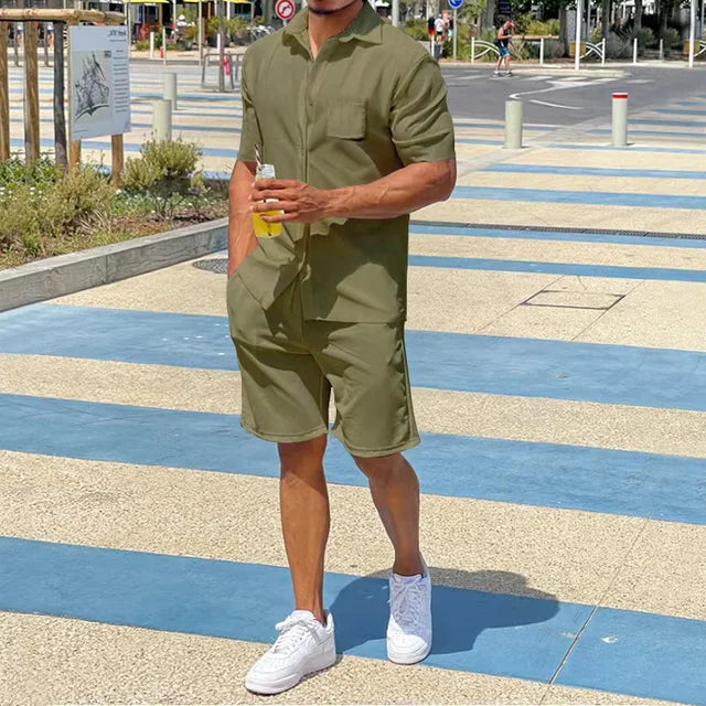 Kejo | Men's Summer Clothing Casual Vest Shorts Sports Men Sets Luxury Shirt for Men