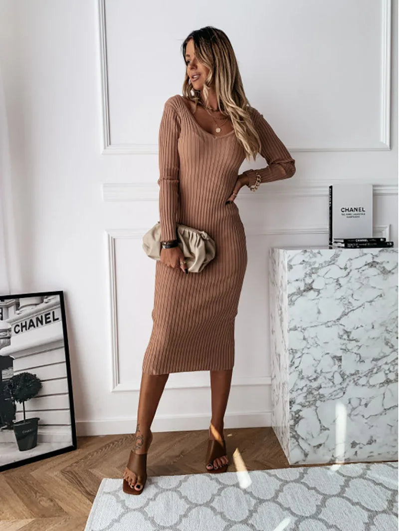 Onni | Women's ribbed knitted dress