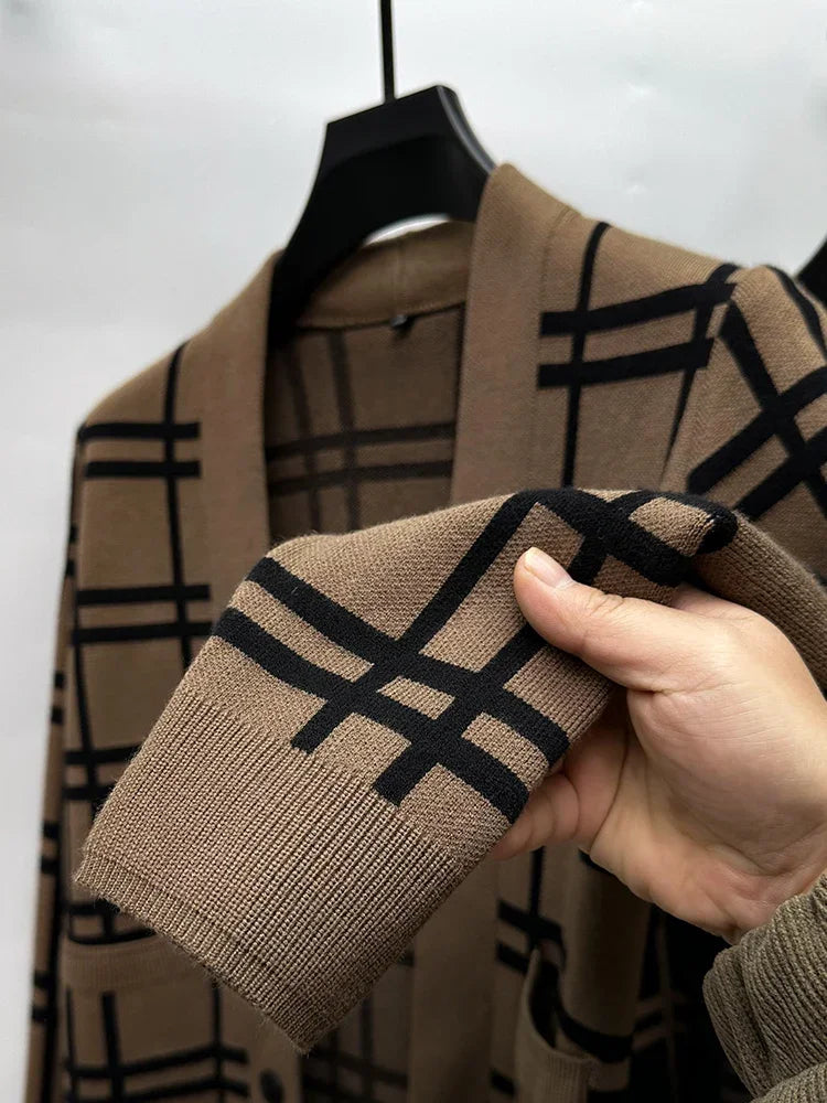 Cameron | Men's Embroidered V-Neck Sweater