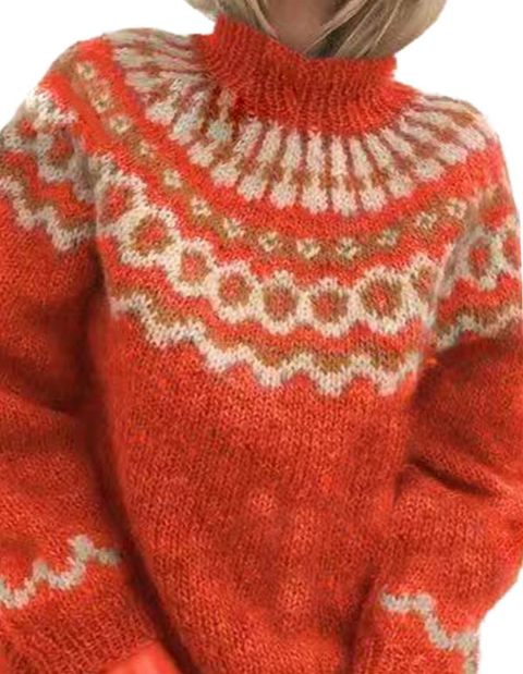 Imke | Comfortable Knitted Sweater with Pattern