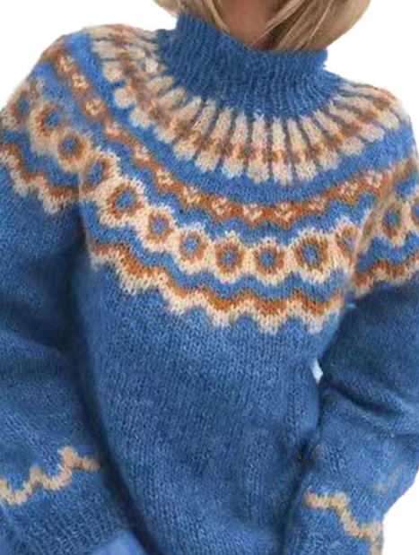 Imke | Comfortable Knitted Sweater with Pattern