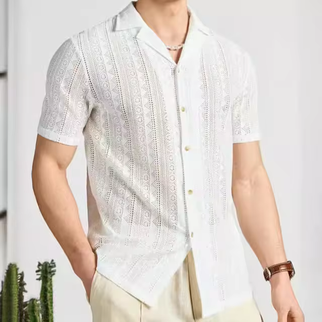 George | Men's Breathable Summer Knitted Shirt