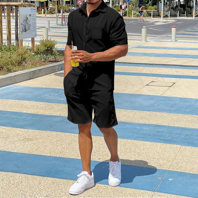 Kejo | Men's Summer Clothing Casual Vest Shorts Sports Men Sets Luxury Shirt for Men