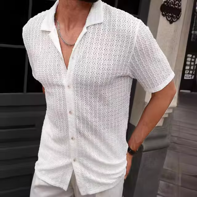 George | Men's Breathable Summer Knitted Shirt