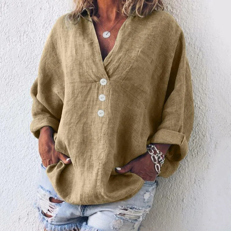 Natasha | Chic linen blouse