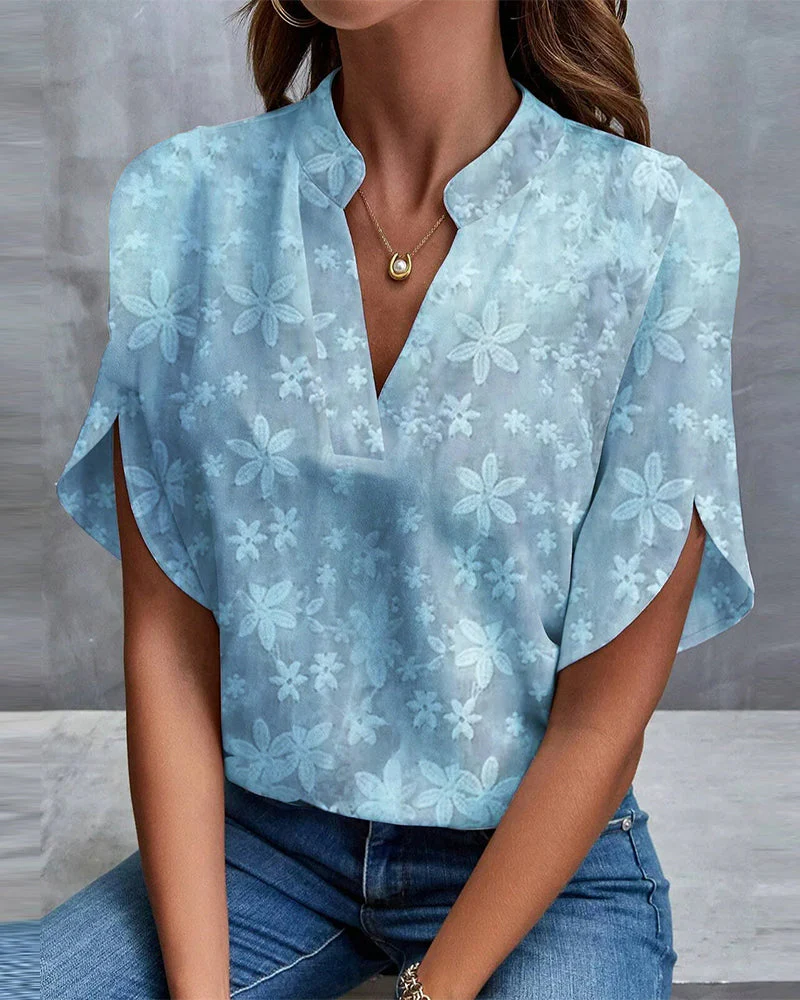 Ema | Women's blouse with floral print