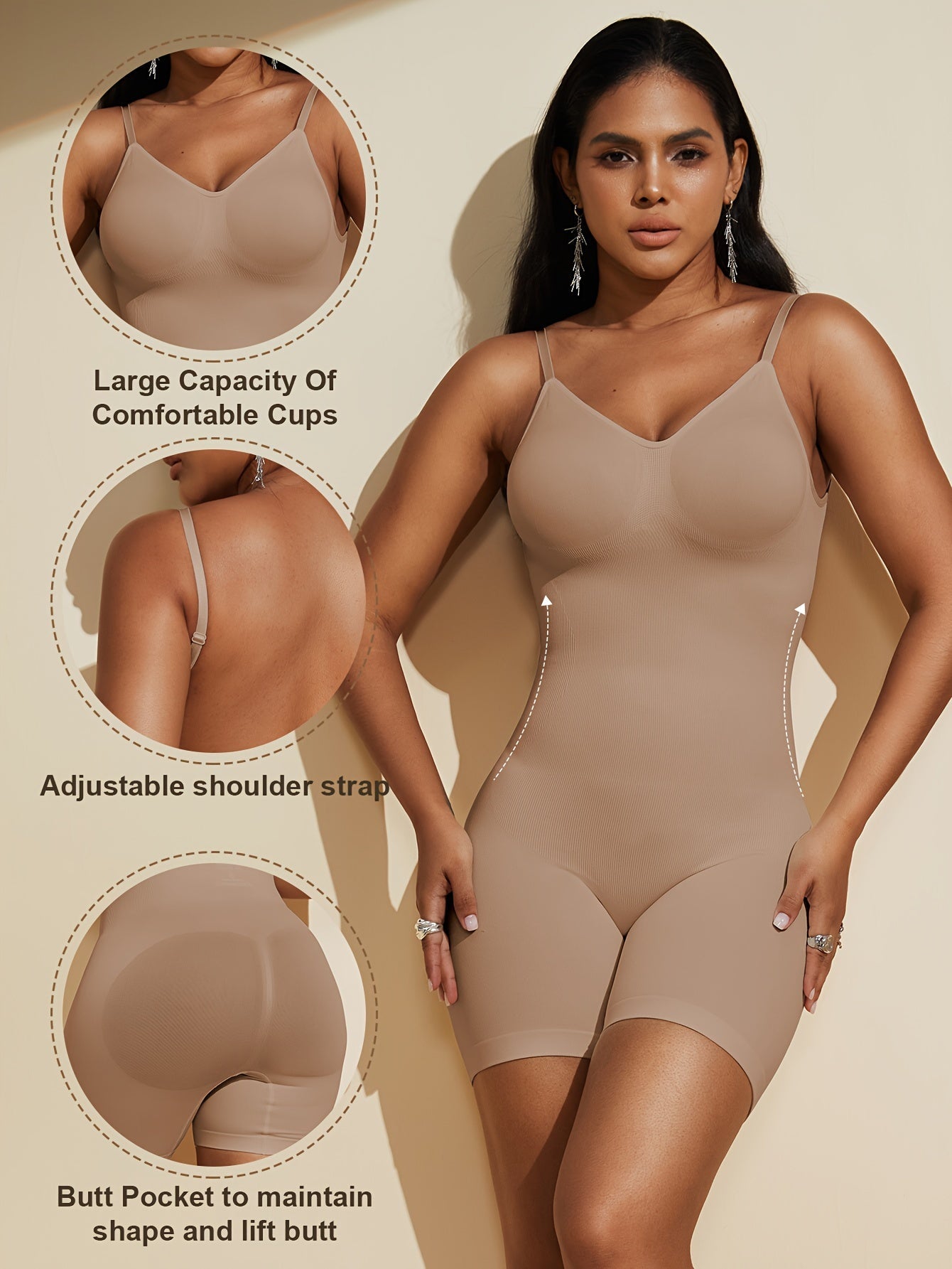Odette™: Backless Shaping Bodysuit | with padding