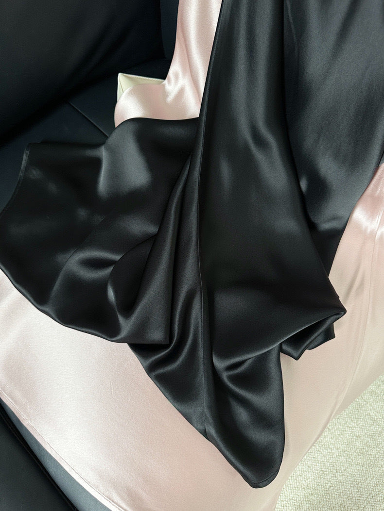 Onni | Trendy satin striped A-line skirt for women