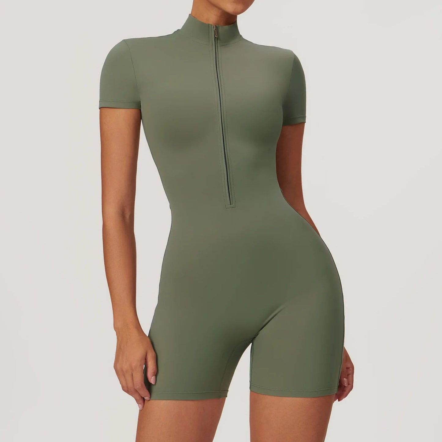 Athlese™ Yoga Jumpsuit with Zipper - Short