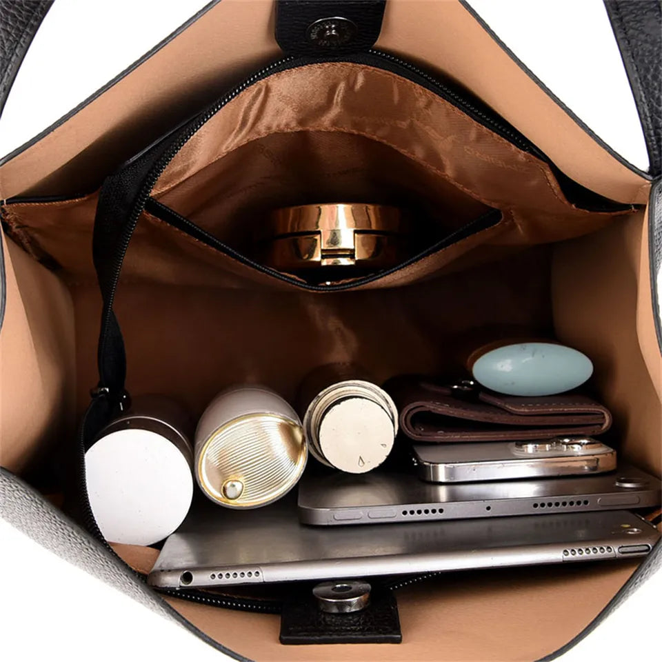 Macy's™ Leather Shoulder Bag | Timeless Design