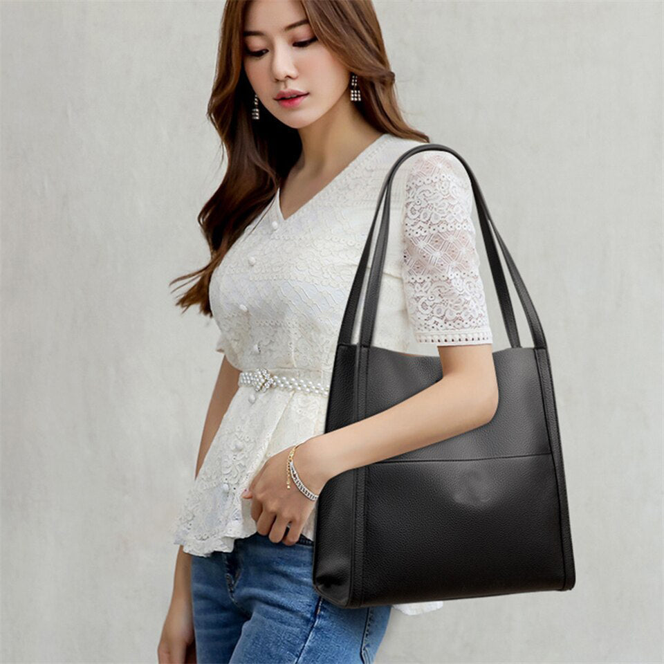 Macy's™ Leather Shoulder Bag | Timeless Design
