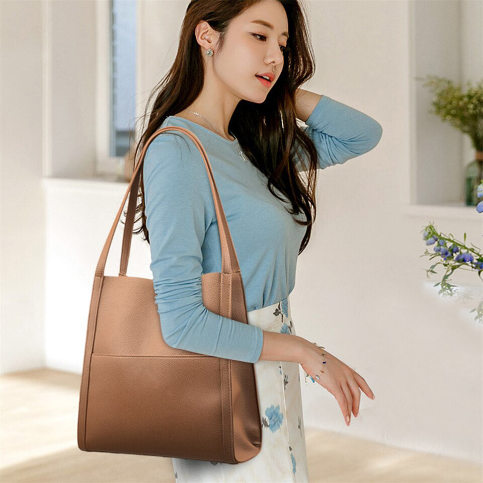 Macy's™ Leather Shoulder Bag | Timeless Design