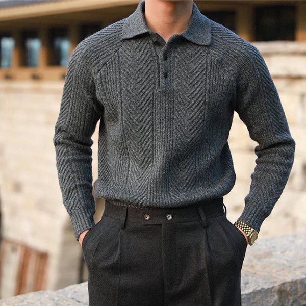 Carlos | Trendy knitted polo for men