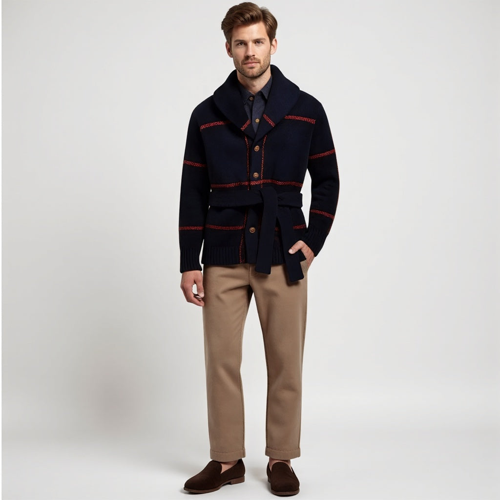 Beaumont™: Luxury Knitted Sweater Jacket with Belt
