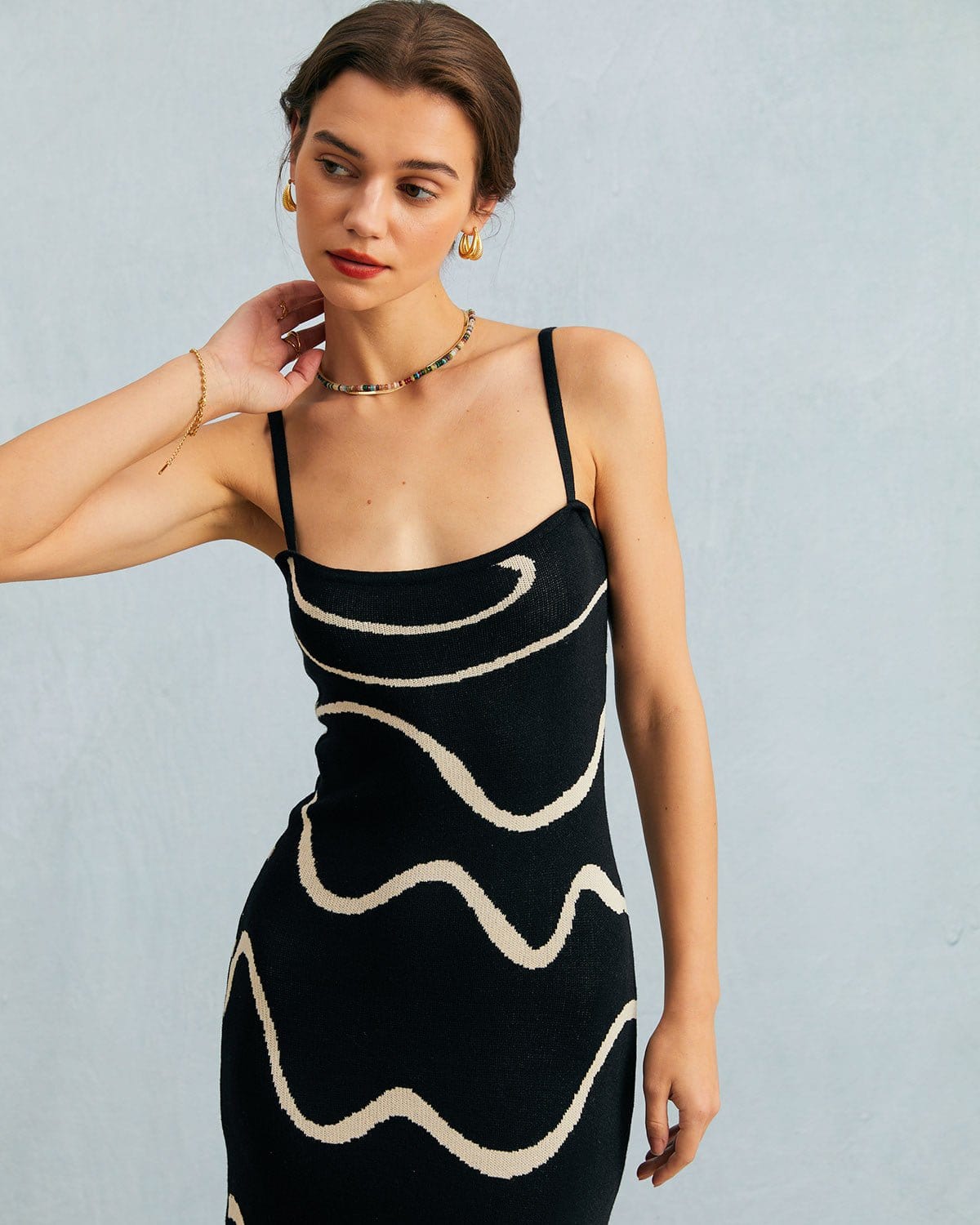 Siréna™ - Knitted Midi Dress with Mermaid Hem