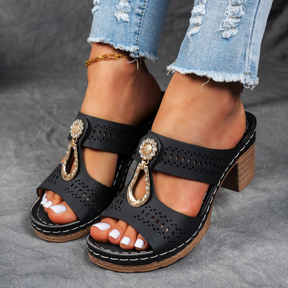 Sirela - Orthopedic Boho Sandals with a Sturdy Heel