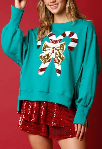 Livia™ - Sparkling Candy Cane Sweater