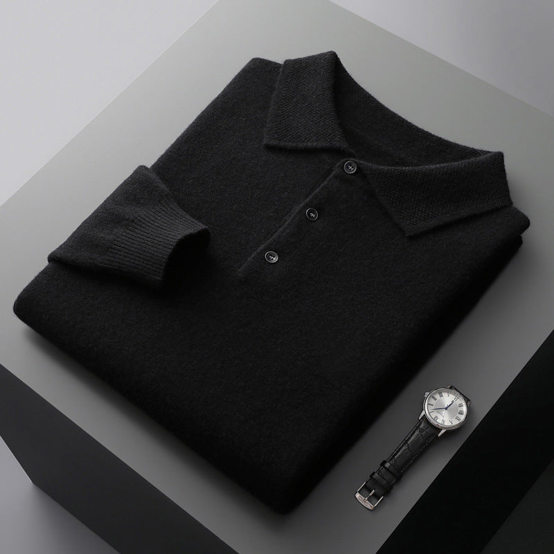 Savini™ Cashmere Polo Shirt | long sleeves