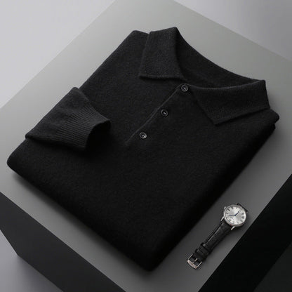 Savini™ Cashmere Polo Shirt | long sleeves