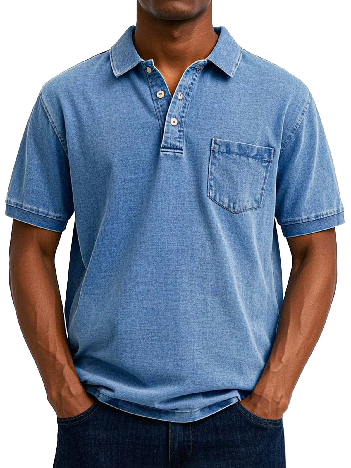 Bas - Vintage casual polo shirt for men