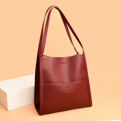 Macy's™ Leather Shoulder Bag | Timeless Design