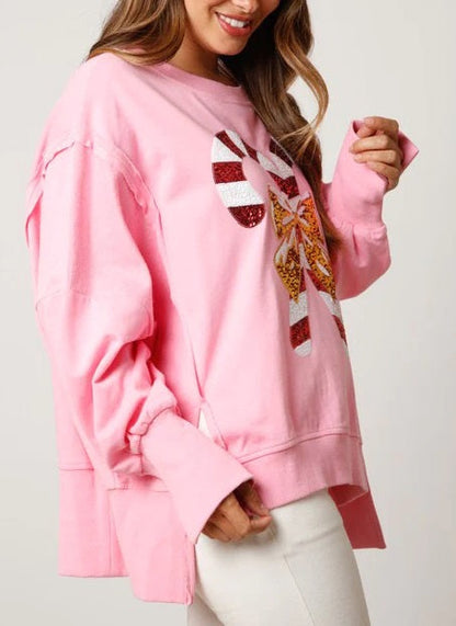 Livia™ - Sparkling Candy Cane Sweater