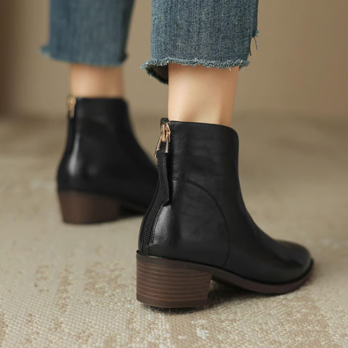 Luna - Leather Midi Boots