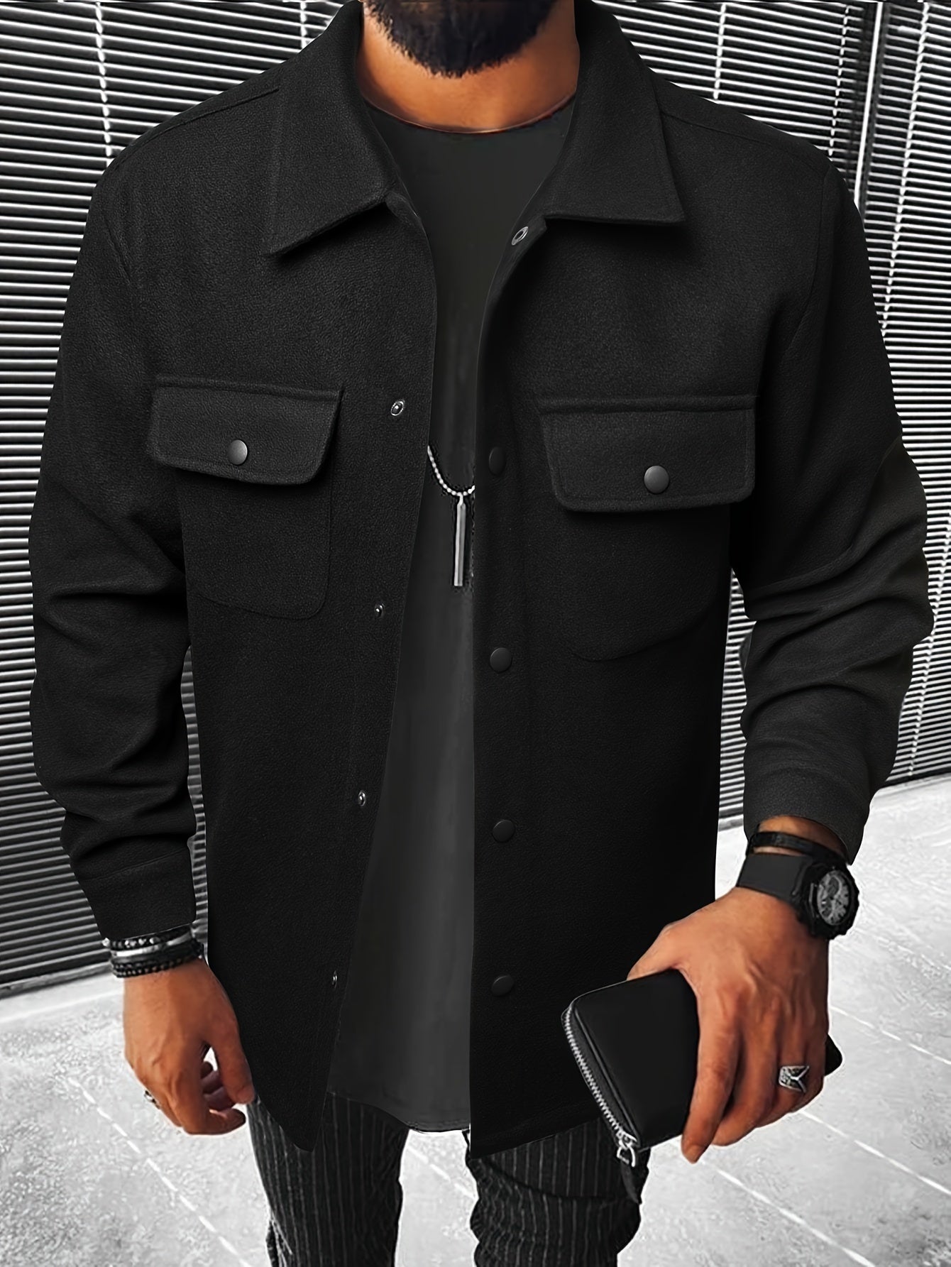 Joris™ Casual Polyester Shirt Jacket