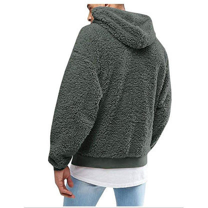 Warm fluffy teddy hoodie for men | Arvind