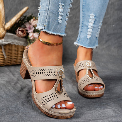 Sirela - Orthopedic Boho Sandals with a Sturdy Heel