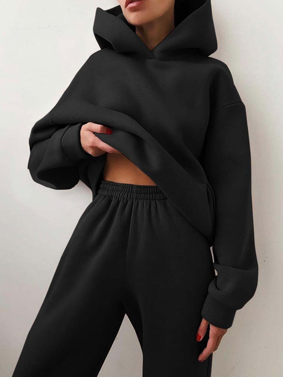 2-piece jogging set - oversized tracksuit with hoodie and sweatpants