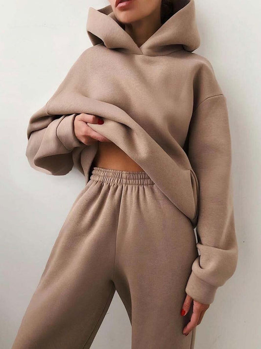 2-piece jogging set - oversized tracksuit with hoodie and sweatpants