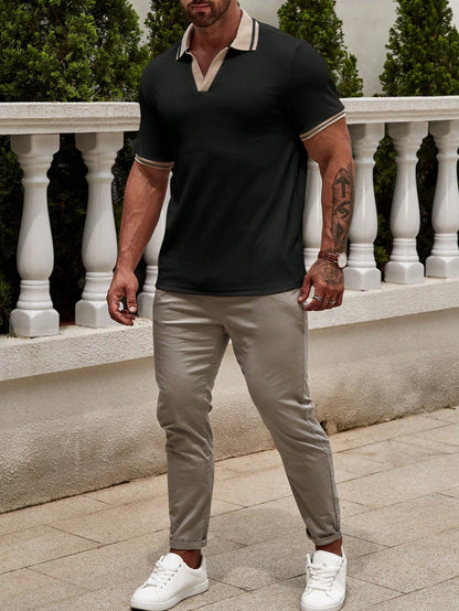 Thomas | Men's polo shirt with contrasting trim