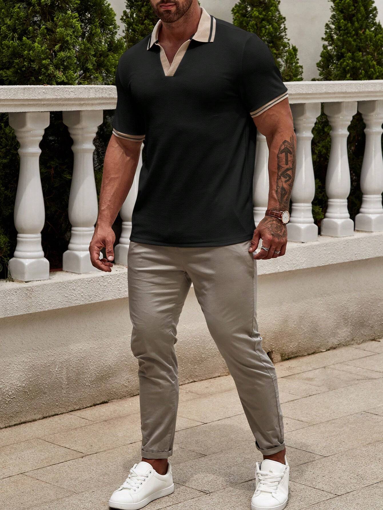 Thomas | Men's polo shirt with contrasting trim