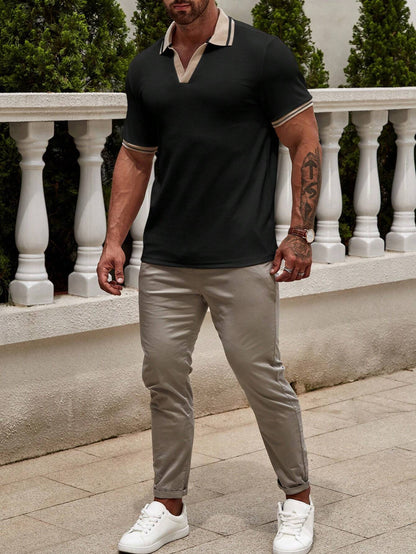 Thomas | Men's polo shirt with contrasting trim