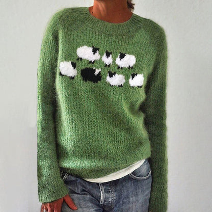 Wool sweater with sheep | Emma