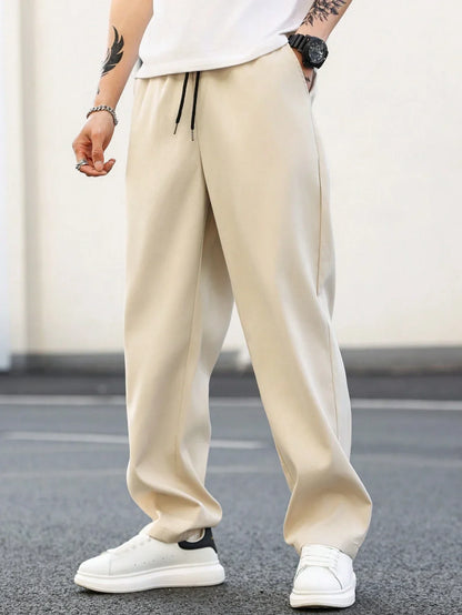 Oscar | Men's solid-color straight-leg trousers