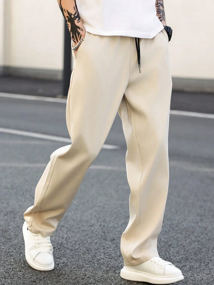 Oscar | Men's solid-color straight-leg trousers