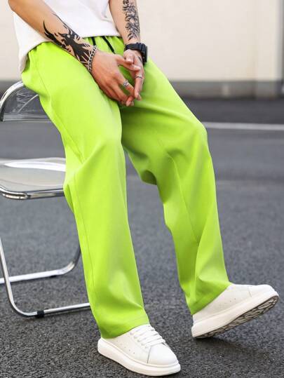 Oscar | Men's solid-color straight-leg trousers