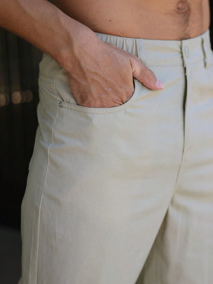 Arthur | Plain straight-leg trousers for men