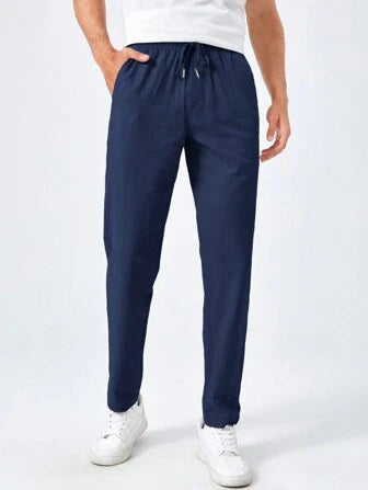 Aaron | Basics plain cotton pants for men