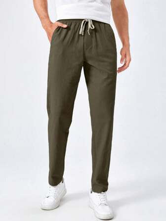 Aaron | Basics plain cotton pants for men