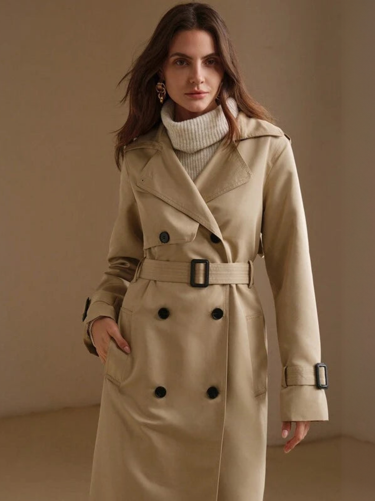 Julia | Trendy luxury trench coat for women