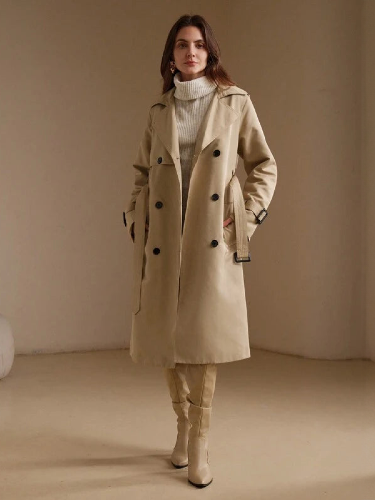 Julia | Trendy luxury trench coat for women