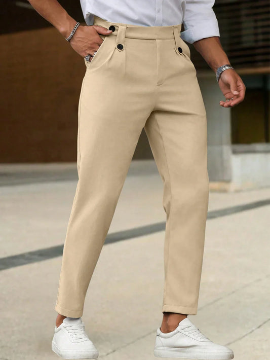 Alfie | Casual men's trousers in solid color