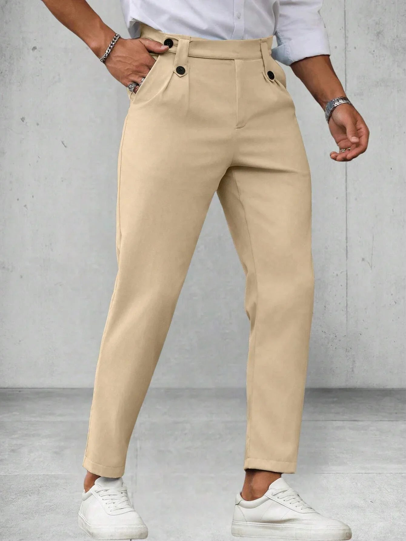 Alfie | Casual men's trousers in solid color