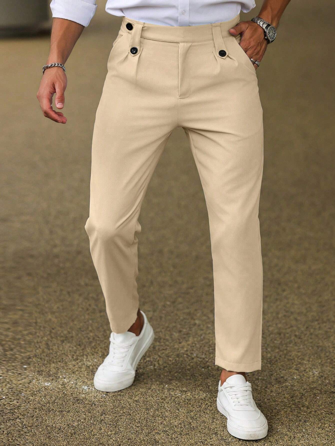 Alfie | Casual men's trousers in solid color